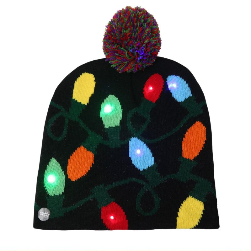 Knitted LED lights hat